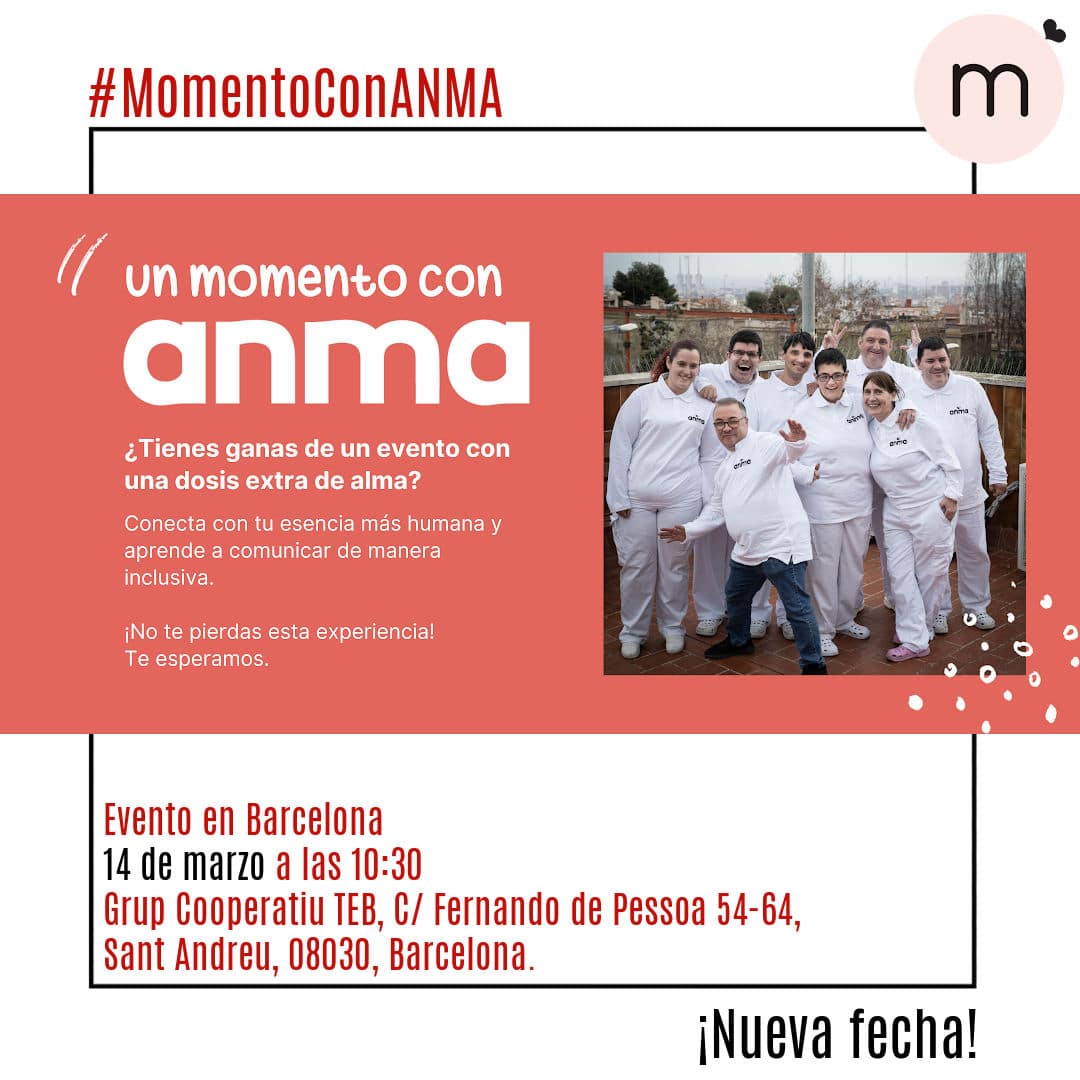 Barcelona 14 de marzo: Presentación del proyecto social de ANMA #MomentoConANMA